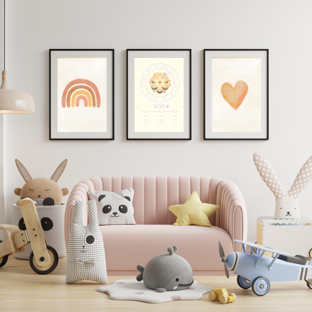 Póster Personalizado de Carta Astral · Flor de Luz ✦